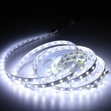 12v 16ft Smd 5050 Super Bright Cool White 300 Led Flexible Light Strip 6000k