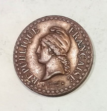 Bronze Coin France, Un Centime, 1849
