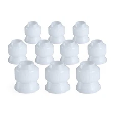 Cake Decorating Couplers and Nuts for Icing Nozzles and Tips - 10 Count of Each