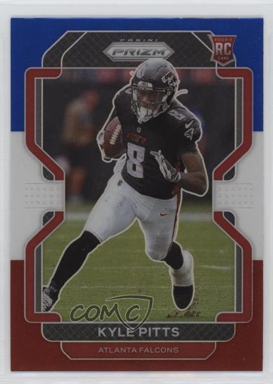 2021 Panini Prizm Rookie Red White & Blue Prizm Kyle Pitts #341 oh4