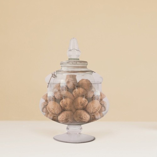 Pot Bonbonnière En Verre - Cuisine Épicerie - Années 1950 - Original France