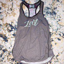 Zoot Women s Racerback Tank Top S Gray Scoop Neck Lightweight Triathlon Floral