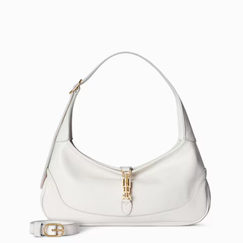 NEW GUCCI Jackie Slim Medium Shoulder Bag 863137 White Leather Japan Authentic