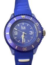 ice watch Blue Dial Rubber Quartz Watch Excellent JAPAN