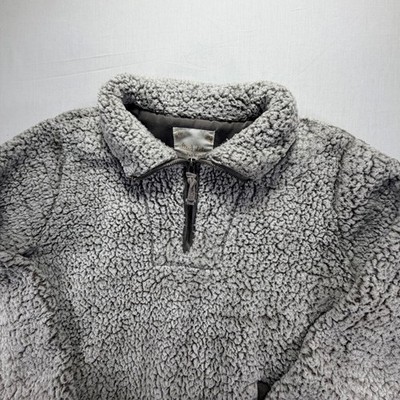 Altard State Gray Sherpa Fleece Half Zip Pullover Sweatshirt Women's Small