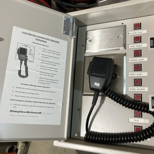 Simplex Grinnell emergency communicator local operator notification console