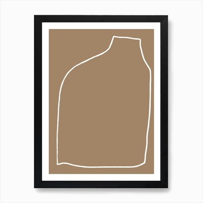 Abstrakter einzeiliger Kunstdruck gerahmt Wandbild Poster Leinwanddruck Bild
