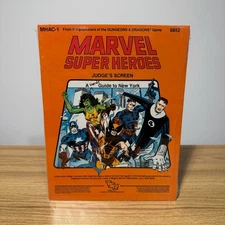 TSR Marvel Super Heroes Set Guide to New York Judge's Screen SEALED