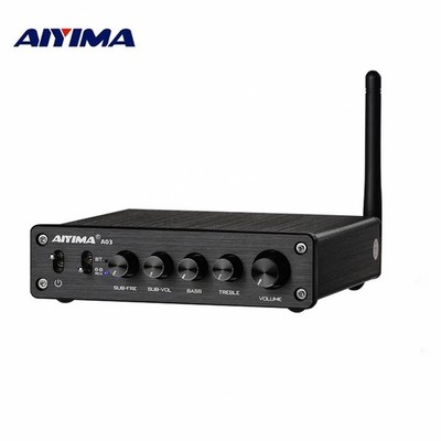 3-Channel Power Amplifier with Bluetooth Input and Subwoofer Bass Control