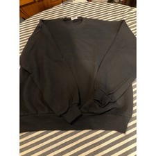Jerzees NuBlend Black Crewneck Sweatshirt Mens XL Made in USA Vintage Blank