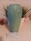 Van Briggle Pottery Daffodil Vase in Ming blue. With Artist Insert!
