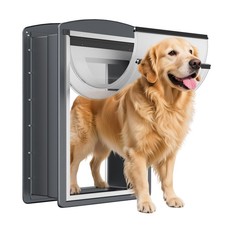 Freestanding Dog Door For Wall Steel Frame Large Dog Door Telescoping Tunnel