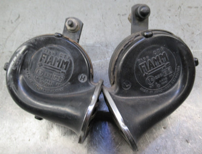 BMW Airhead Pair High Low FIAMM Horns WORKING r100rs r90s r100 r75/5