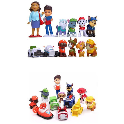 Paw Patrol Spielzeug Figuren Set 12 Stk. Action Figur Hunde Auto Minifiguren NEU