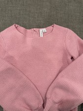 Janie and Jack Girls Pink Knit Pullover Sweater Long Sleeve Crew Neck 6