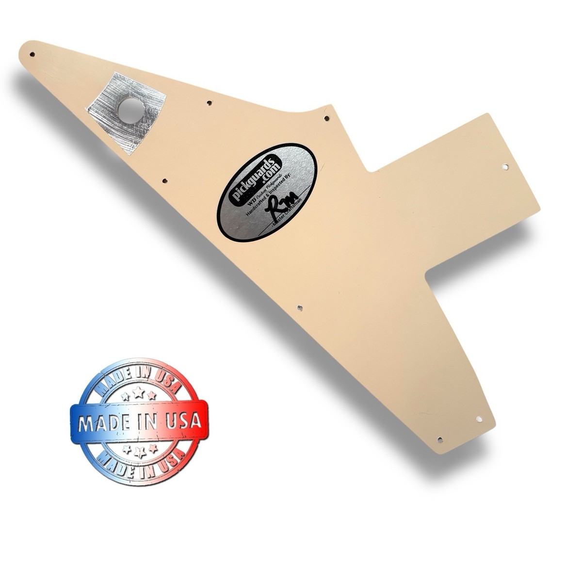New 3 Ply Cream/Black/Cream WIDE BEVEL Pickguard for Gibson