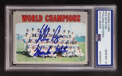 1970 O-Pee-Chee #1 Nolan Ryan Signed Auto PSA 10 Inscribed Miracle Mets PSA 10