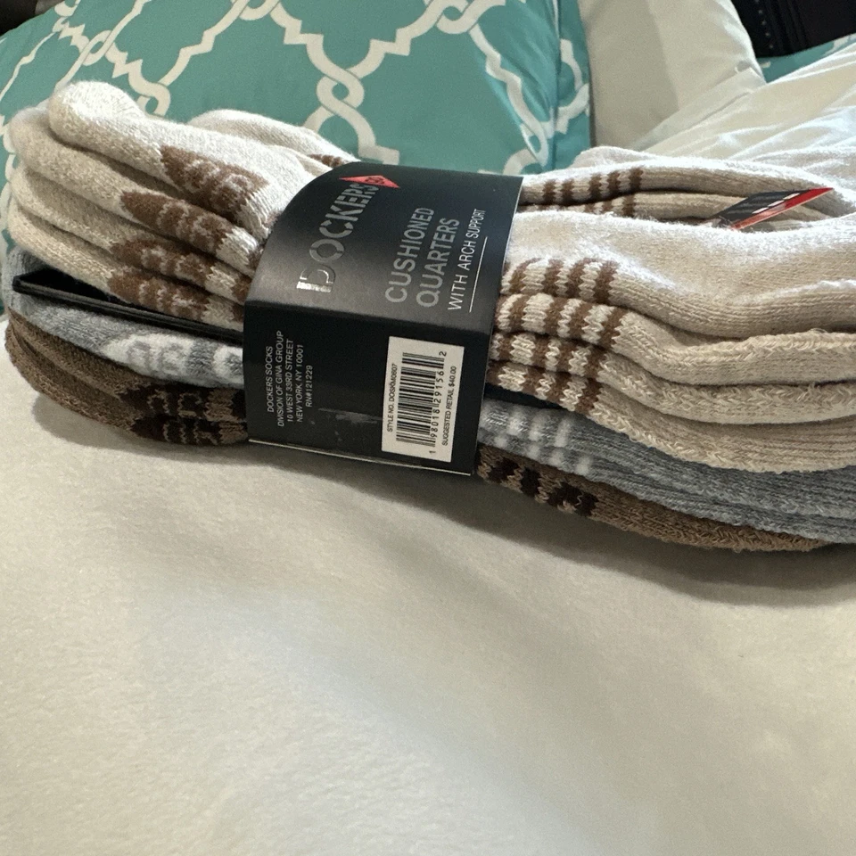 Calcetines acolchados con puño acanalado con soporte de cuarto de arco DOCKERS Go 8 pares talla 6-12 Foto 3 de 4