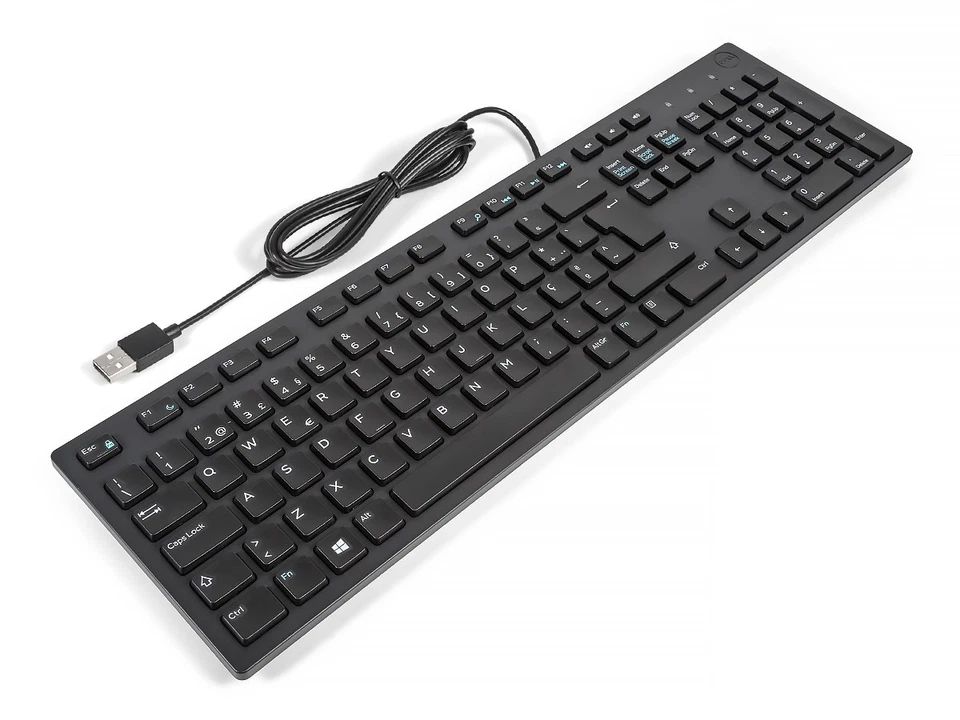 NEW Dell KB216 PORTUGUESE Slim Office Multimedia Desktop Keyboard (BLACK) - Image 2 of 2