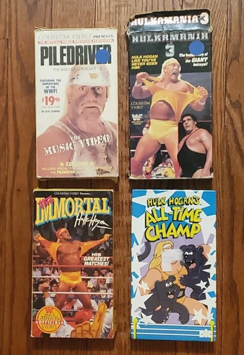 WWF WWE Hulk Hogan, Hulkamania, VHS Lot, Video Tapes, Piledriver, The Immortal 