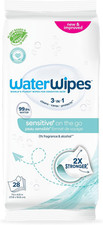 Waterwipes Sensitive On-the-Go Wet Wipes, 99.9 Water, 28 Count