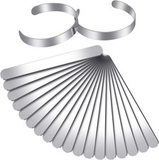 Hicarer 18 Pieces Adjustable Cuff Bracelet Blanks Stainless Steel Bangle Blanks