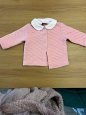 3-6 months Baby Girls Quilted Jacket Coat Pink Good Condition Maine 
