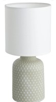 Table Lamp Eglo Bellariva 97774 Grey Ceramic White Shade E14 Bedside Light - NEW
