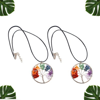  2 PCS Boho-Schmuck Geschenk Für Frauen Den Alltag Lebensbaum-halskette Mädchen