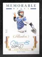 2021 Panini Flawless Memorable Marks Gold 2/5 Gary Sanchez #MM-GZ Auto v1x