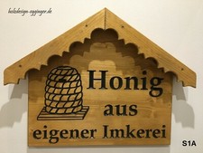 Imker Schild Holzschild Honig vom Imker, aus ...