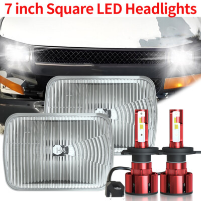 For Chevy Express Cargo Van 1500 2500 3500 Pair 7x6 5x7 Headlights Hi/Lo DRL