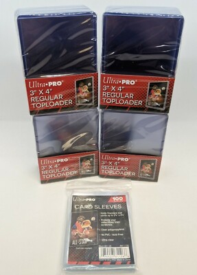 Ultra PRO Trading Card Sleeves & Top Loaders - 10 Penny Sleeves + 10 Regular 3"x4" Top Loaders (NEW)