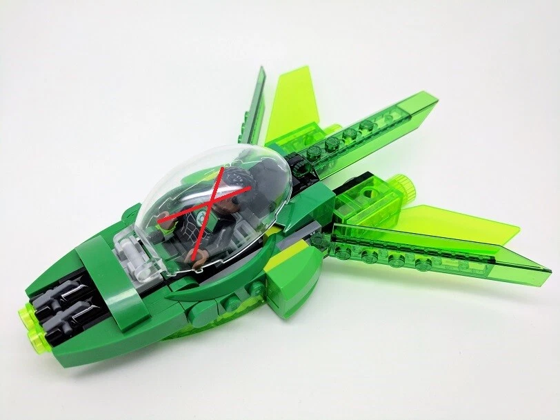Lego green spaceship sales