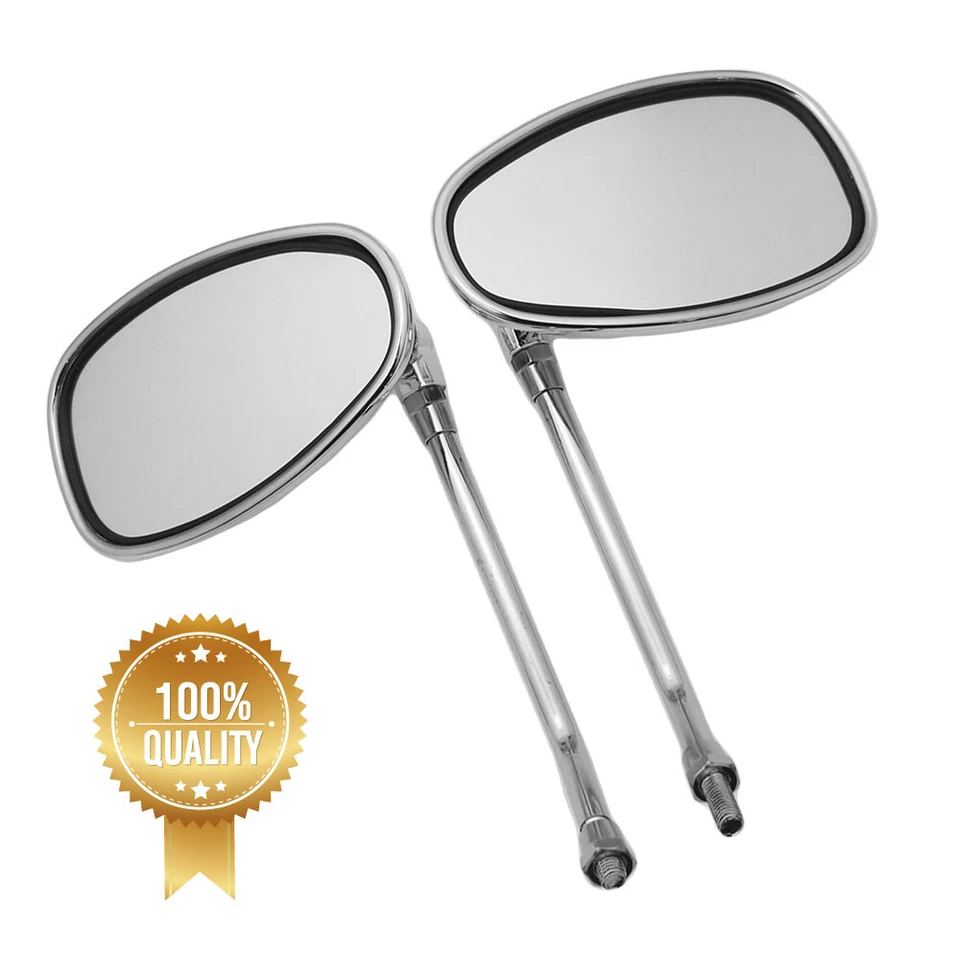 Chrome Motorcycle Rear view Side Mirror for Suzuki Honda Cruiser Chopper Kawaski Foto 4 de 4