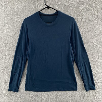 Lululemon T Shirt Men Large Blue Performance Sport Gym Stretch Athletic Active