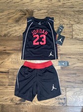 New 24 Months Boy Michael Jordan red  black two piece set Jump man Nike