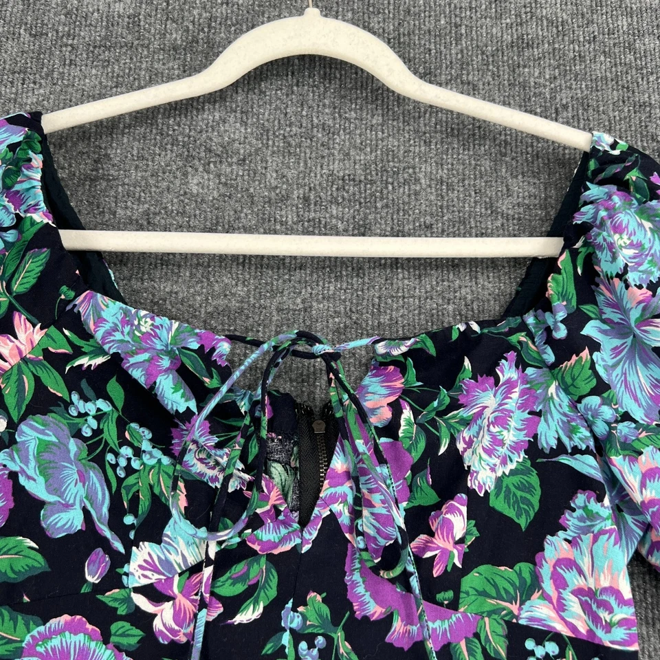 Blusa Lulumari Cropped Peplum Feminina Pequena Floral Manga Folhada Casa de Campo - Imagem 3 de 4