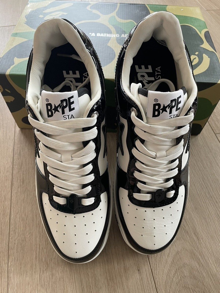 靴 revolver ape bapesta A Bathing Ape leather sneakers Bape Sta #3 L red color