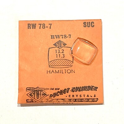 Verre De Montre SUC RS 140-15 Pour Hamilton Et Autres Marques - Dimensions 13,7x12,2 Mm, NOS En Acrylique