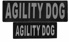 AGILITY DOG Patch Reflective Extra Label Tag for Dog Harness Service
