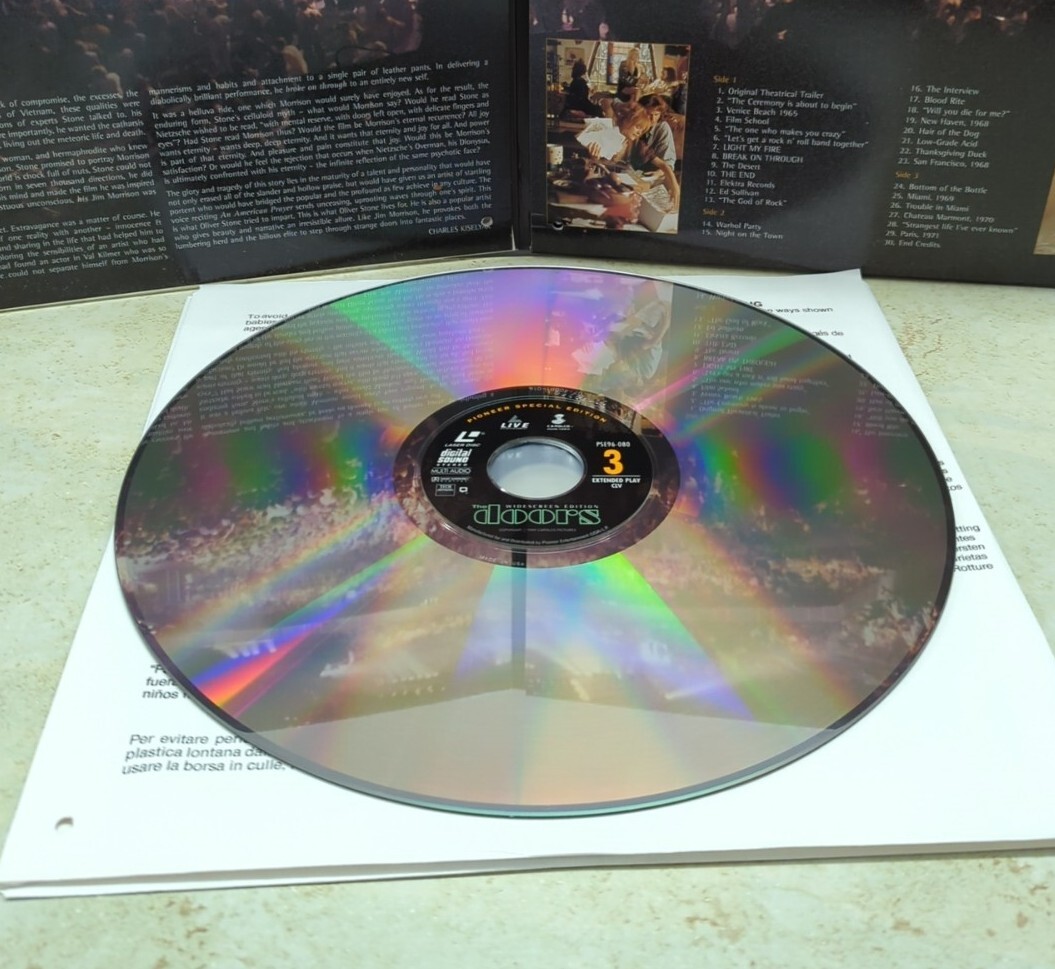THE DOORS 2 Laserdisc LD WIDESCREEN FORMAT PIONEER SPECIAL EDITION