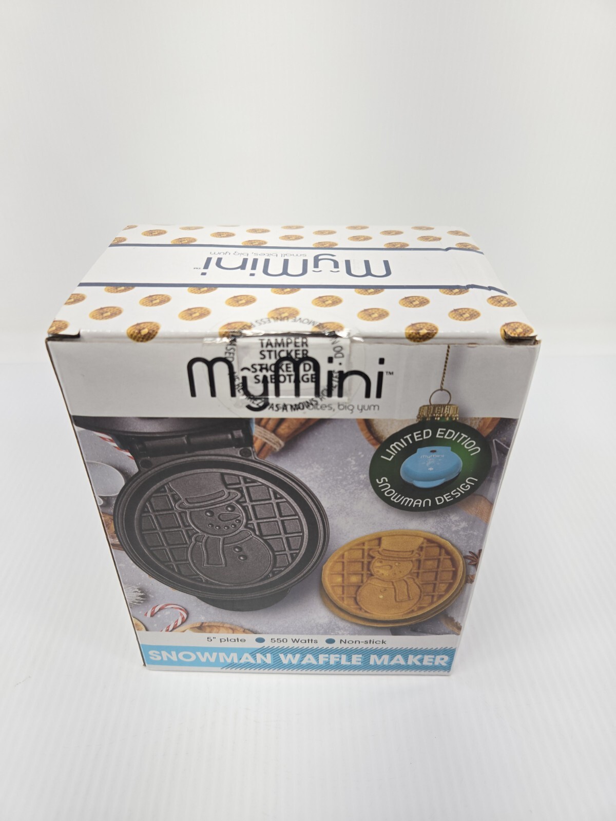"My Mini" Waffle Maker Snowman Small Waffle 5" Plate