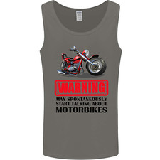 Start Talking About Motorbikes Motorcycle Mens Vest Tank Top