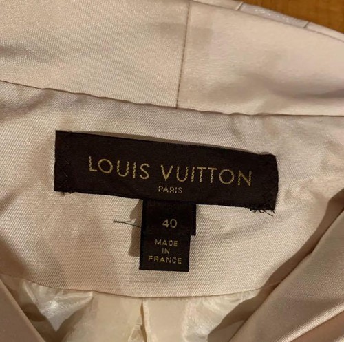 LOUIS VUITTON Silk Jacket 40 Champagne Gold entic Women's  from Japan - Picture 11 of 12