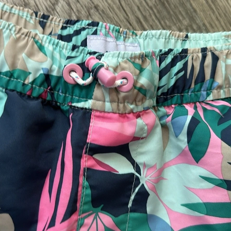 Pantalón Corto Estampado Tropical Azul Marino Antiguo Niñas 14/16 XL Foto 2 de 4