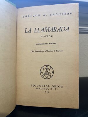 La Llamarada (Novela) by Enrique A. Laguerre (Hardcover Book