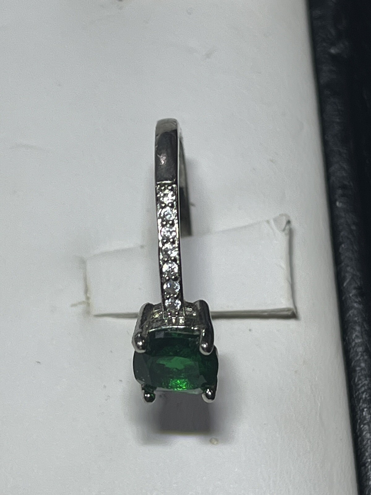 Created Emerald Ring Solid Sterling Silver 925 Si… - image 4