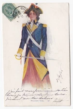 MILITARY GIRL 1906 National Art Company Archie Gunn signed Patriotic Postcard 42