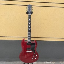 Red SG Electric Guitar 2 P90 Pickups Fixed Bridge Bone Nut Half Closed Tuner